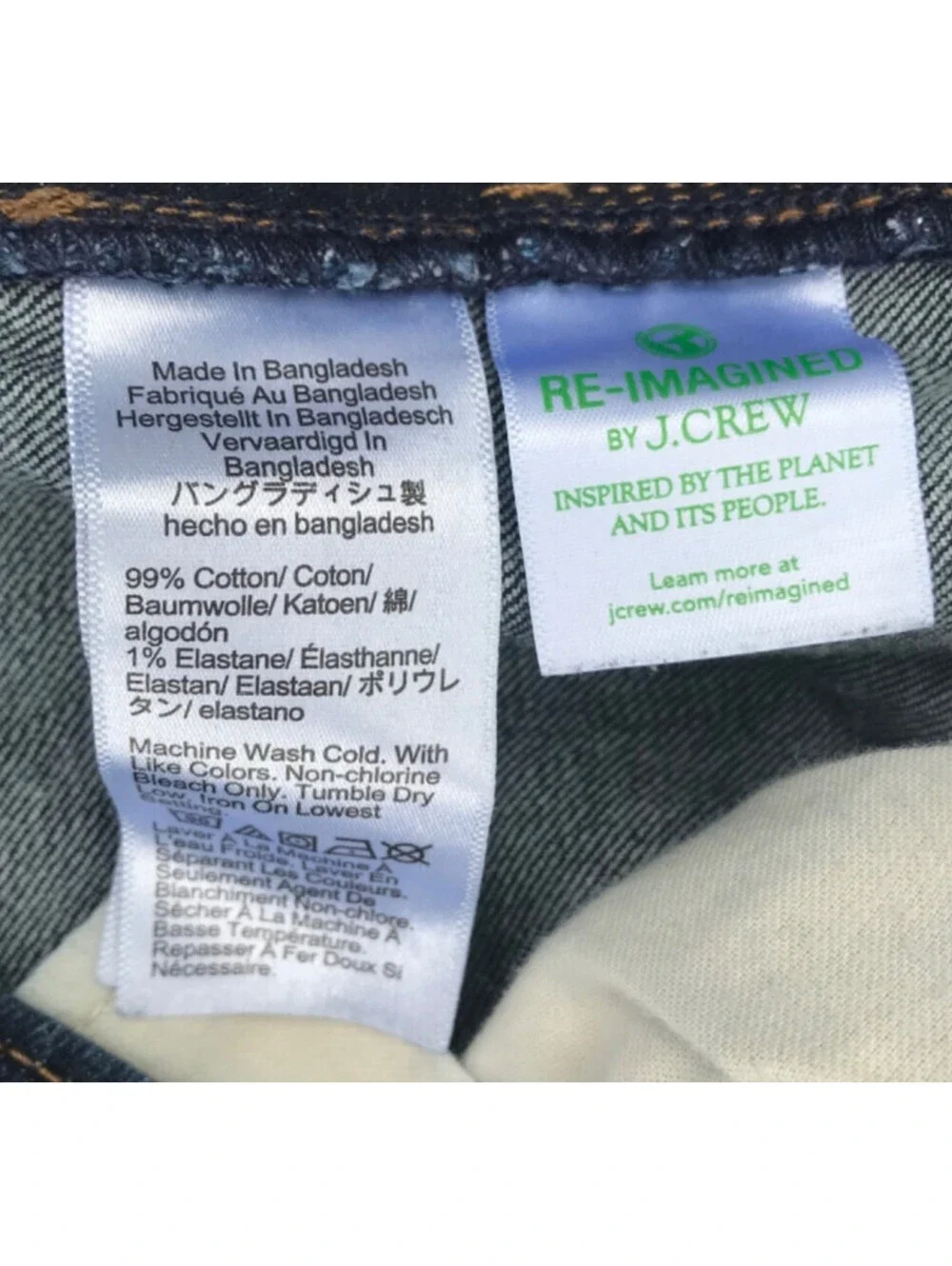 J Crew Flex Straight Jeans Mens 30x30 Blue Stretch Denim Dark Wash Clean Look
